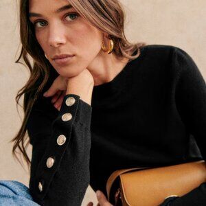 Sezane Paulo Jumper Black Size Small - Excellent Condition!